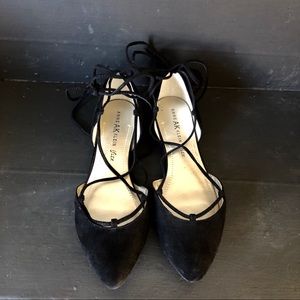 Anne Klein IFlex Ballerina Lace Up Flats